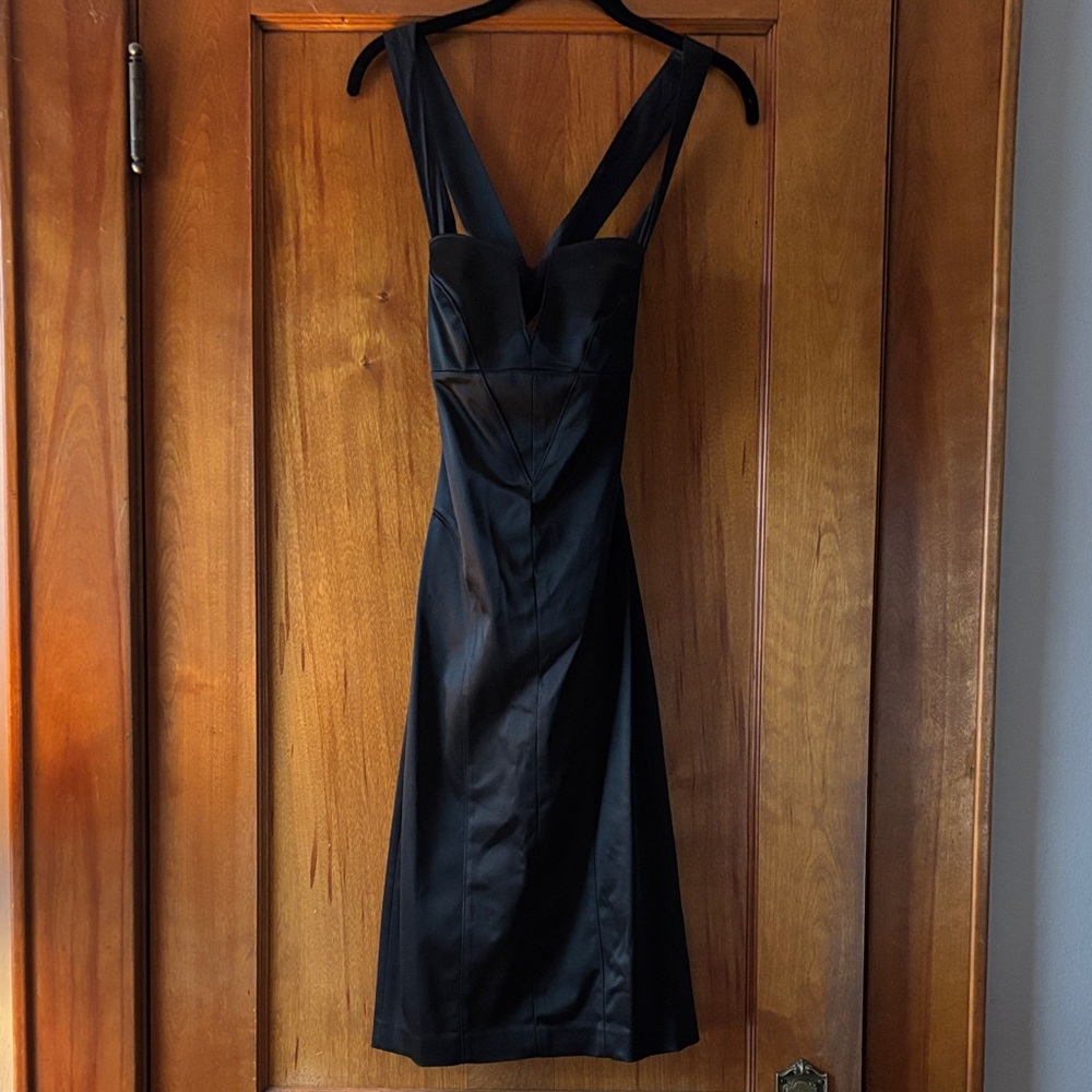 bebe Black Midi Dress